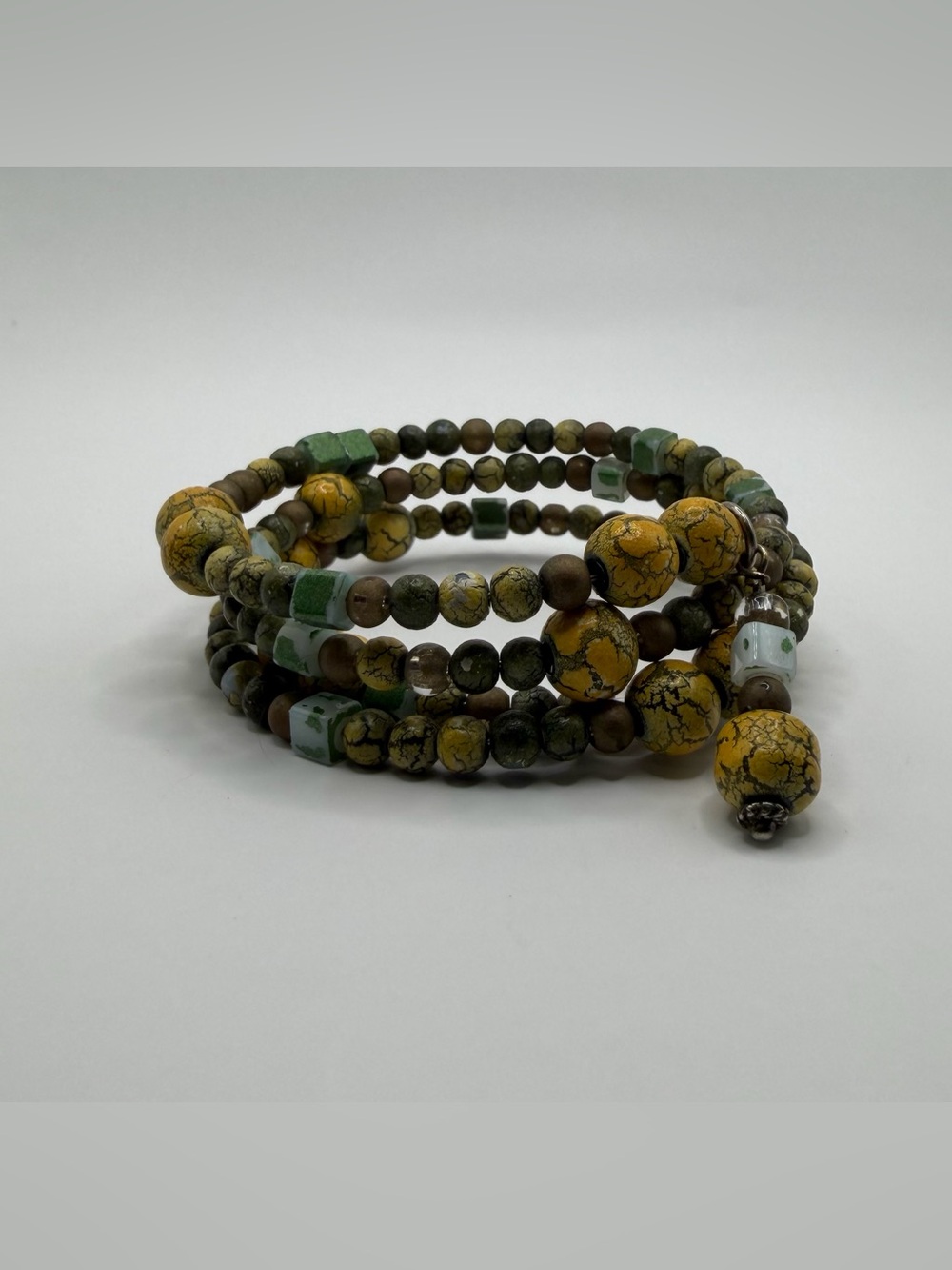 Wire Beaded Bracelet Bumblebee Jasper